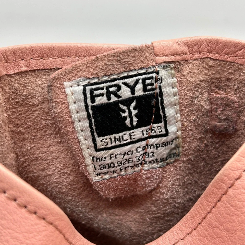 Frye Engineer Pull On Pink Leather Moto Boots 97503 Youth Size 2.5